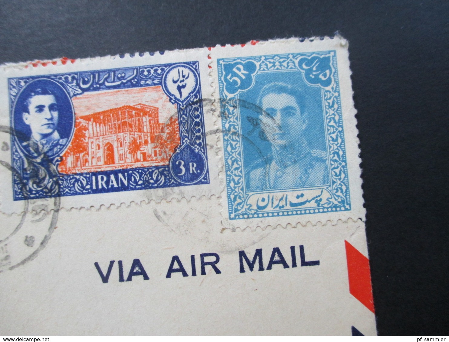 Iran Air Mail / Luftpost Teheran - Minden Firma Weserwerft - Iran