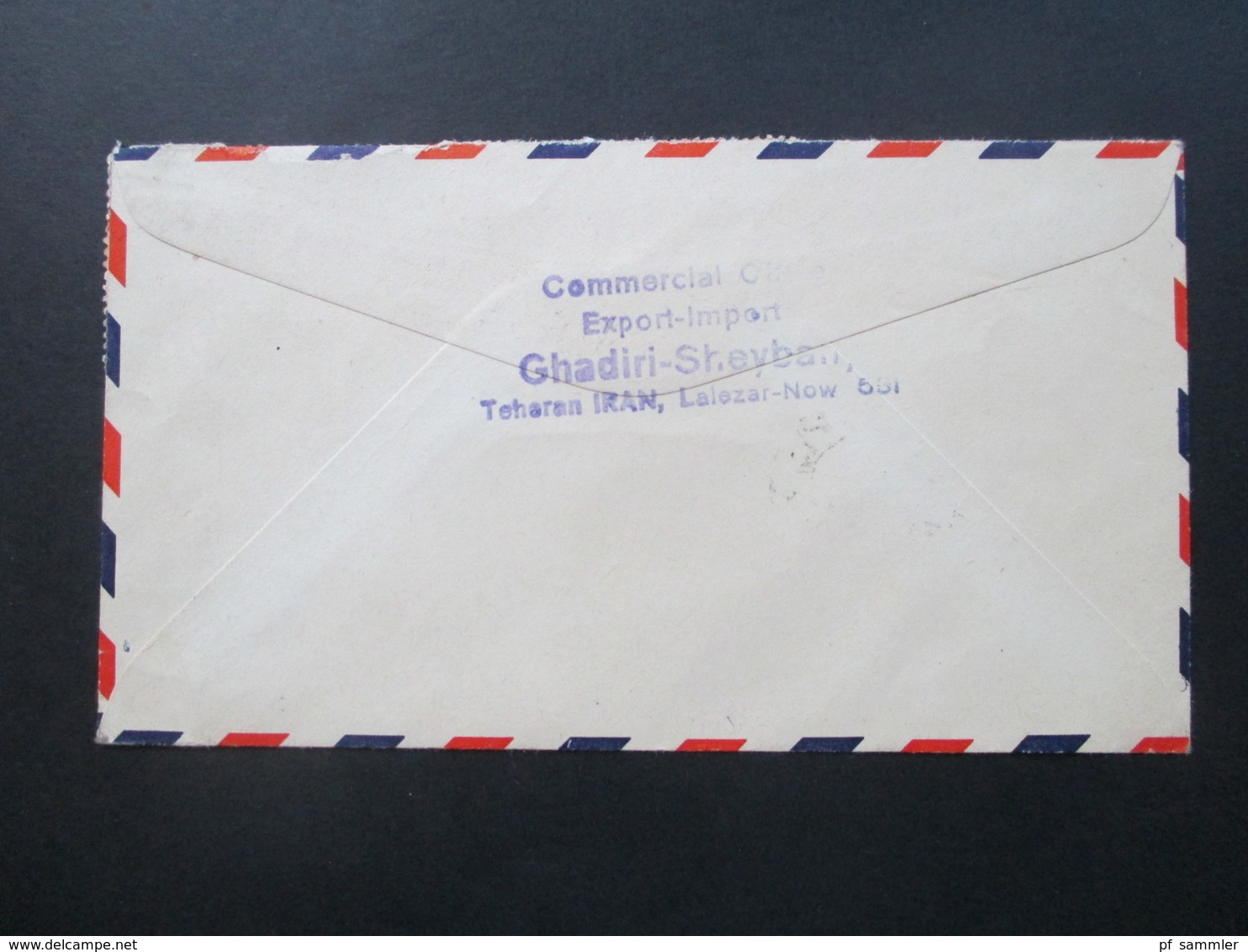 Iran Air Mail / Luftpost Teheran - Minden Firma Weserwerft - Iran