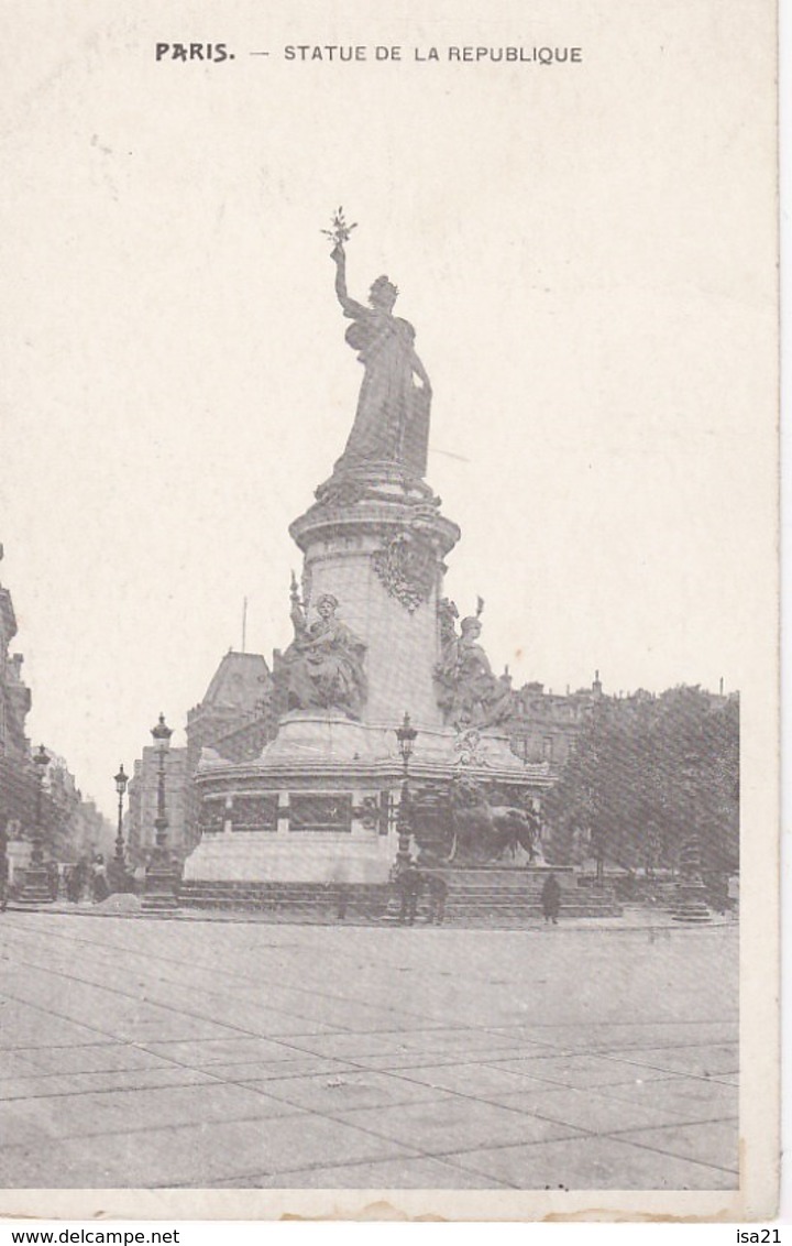 Lot De 50 CPA De PARIS Toutes Scannées: Monuments;; Tour Eiffel, Montmartre, Ponts; églises, Rues, République, Etc. - 5 - 99 Cartes