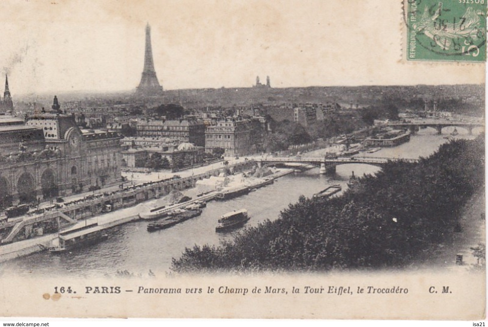 lot de 50 CPA de PARIS toutes scannées: monuments;; Tour Eiffel, Montmartre, ponts; églises, rues, République, etc.