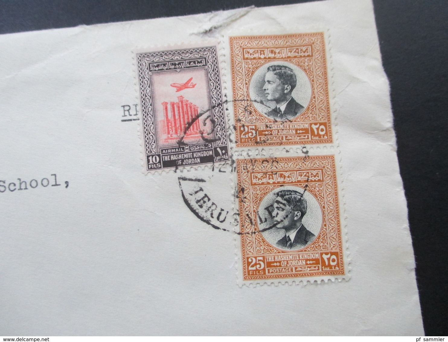 Jordanien 1966 / 67 Registered Letter / Einschr. United Nations Relief And Works Agency For Palestine Refugees. 2 Belege - Jordanie