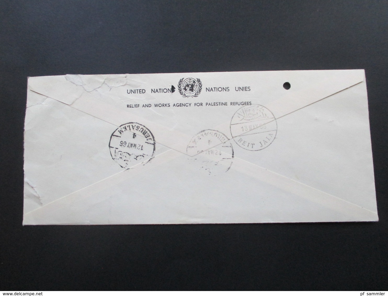 Jordanien 1966 / 67 Registered Letter / Einschr. United Nations Relief And Works Agency For Palestine Refugees. 2 Belege - Jordanien