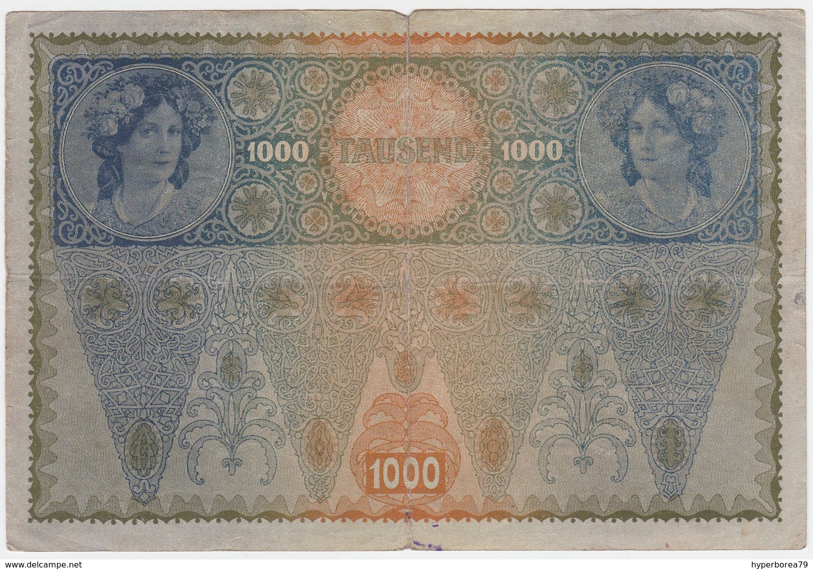 Austria P 61 - 1000 1.000 Kronen 2.1.1912 ( 1919 ) - Fine - Oesterreich