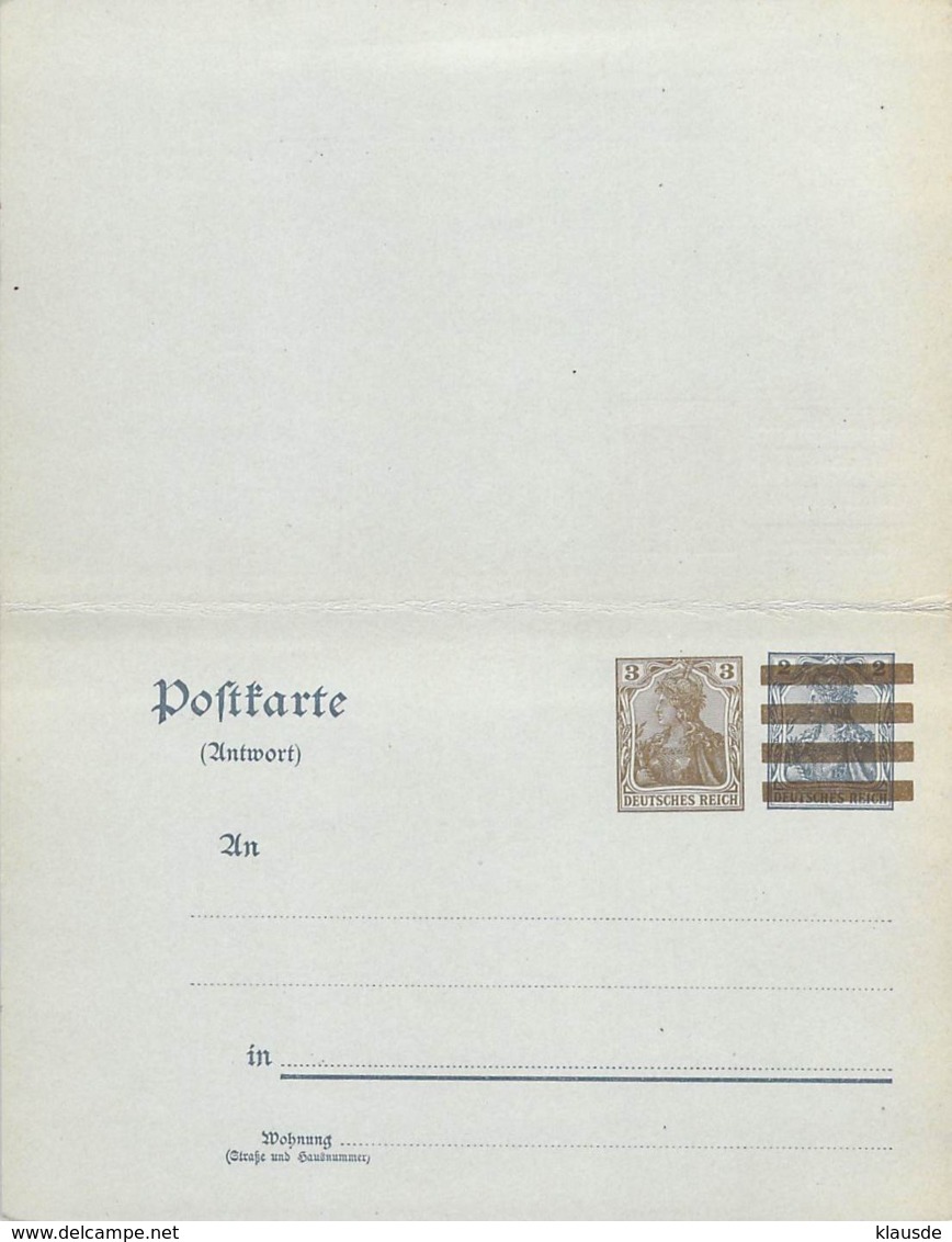 P87 A/F  Deutsches Reich Blanc - Postcards