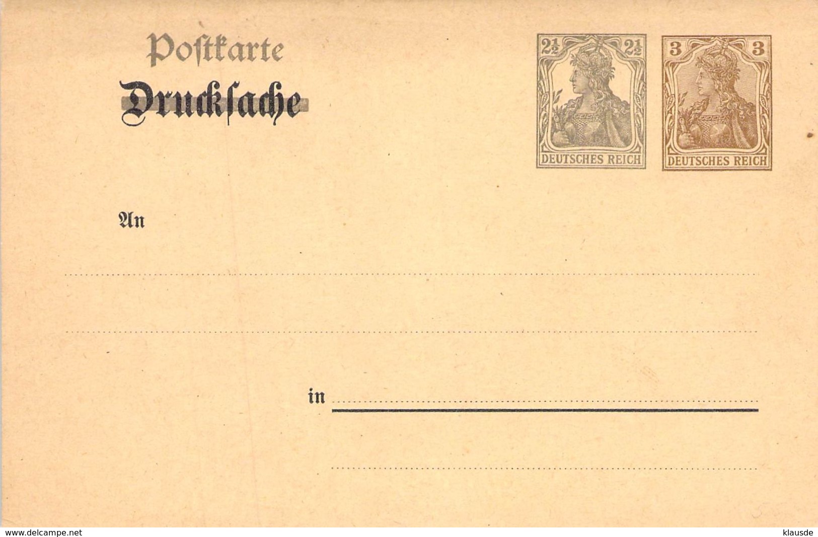 P114 Y (DRP2) Deutsches Reich Blanc - Briefkaarten