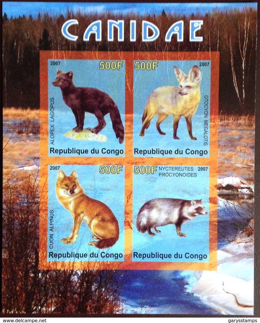 Congo 2007 Dogs Mammals Minisheet MNH - Chiens