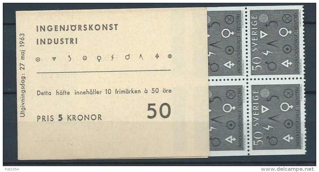 Suède 1963 Carnet C 505 Neuf . Industrie - 1951-80