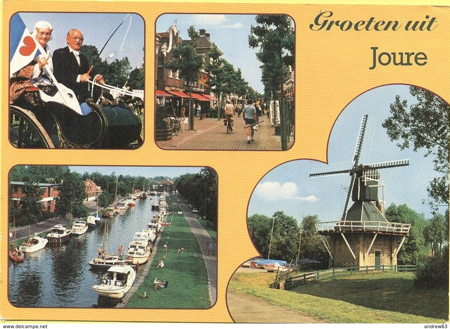 OLANDA - NEDERLAND - Paesi Bassi - Holland - 1988 - 55c + Flamme Postcode - Groeten Uit Joure - Multivues - Dutch Windmi - Joure