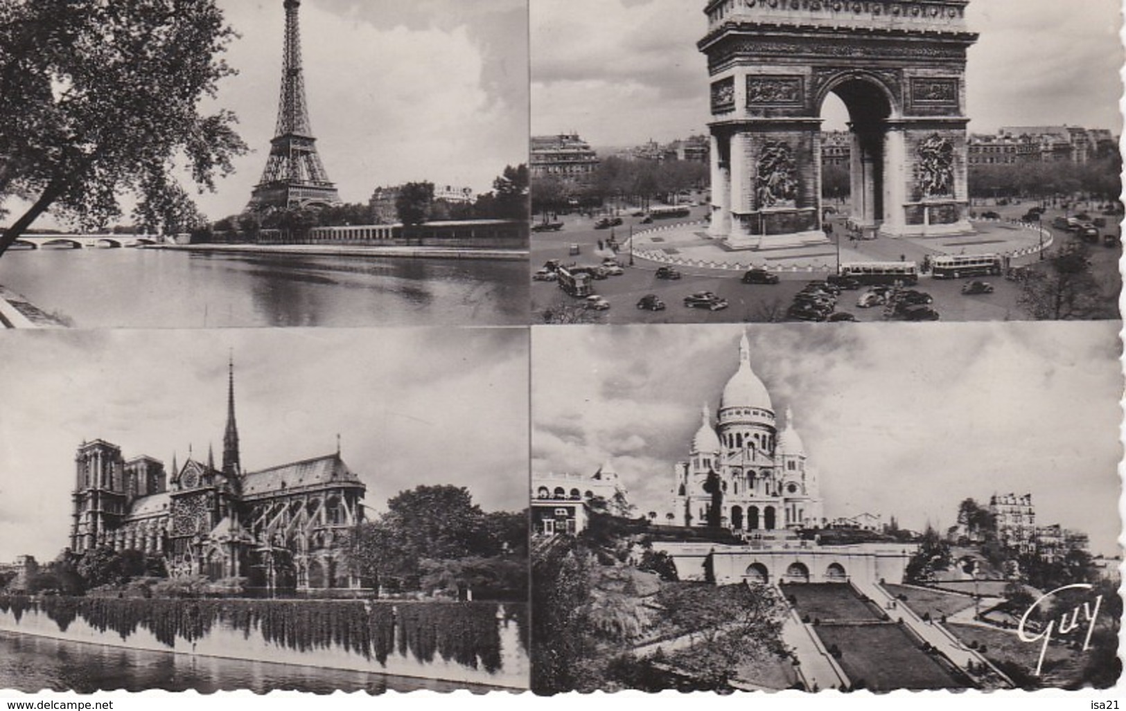 lot de 50 CPSM de PARIS (1950-1970)  toutes scannées: monuments;; Tour Eiffel, ponts; églises, rues, la Seine,  ND, etc.