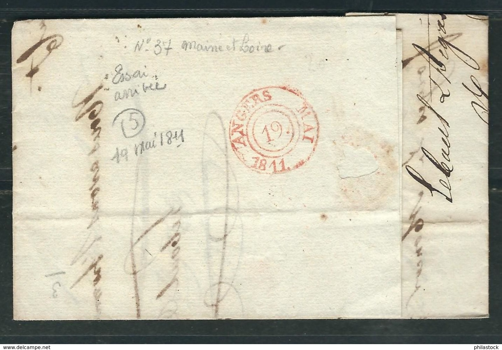 FRANCE 1811 Marque Postale Taxée Evron - 1801-1848: Précurseurs XIX