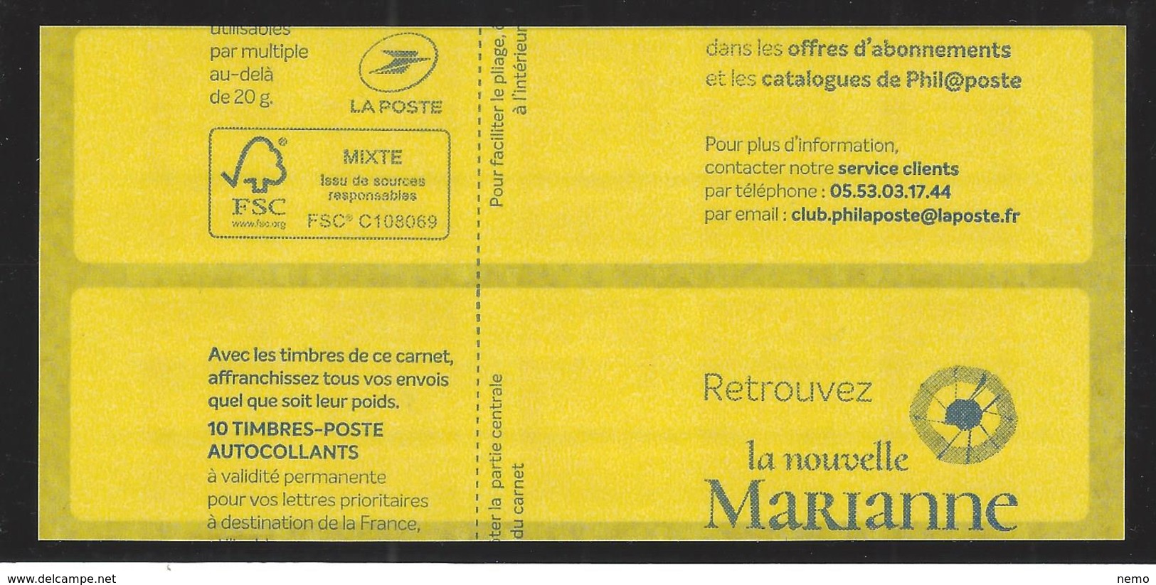 Carnet Sagem LP  Marianne L'engagée. - Autres & Non Classés