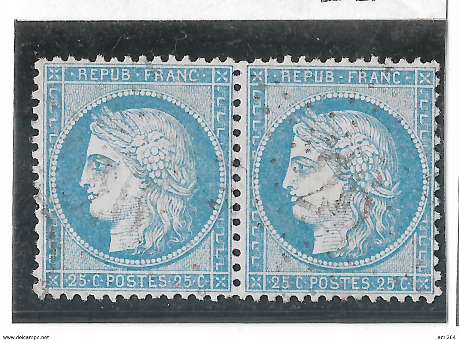 TIMBRES N° 60/1 ;  PAIRE  18/19  B2  ,BIEN CENTRÉS, TTB - 1871-1875 Cérès