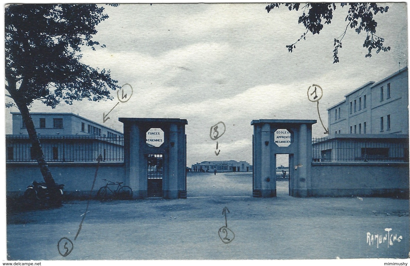 17 - Rochefort Sur Mer - Centre école De L'air - Armée, Annotée Par Un Soldat (chambre, Foyer, Bureau Du Commandant...) - Rochefort