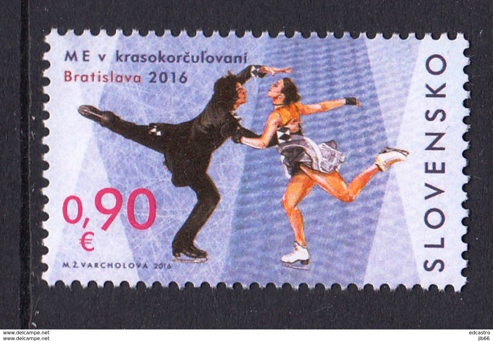 Slovaquie 2016 Championnat D' Europe De Patinage Artistique - Unused Stamps