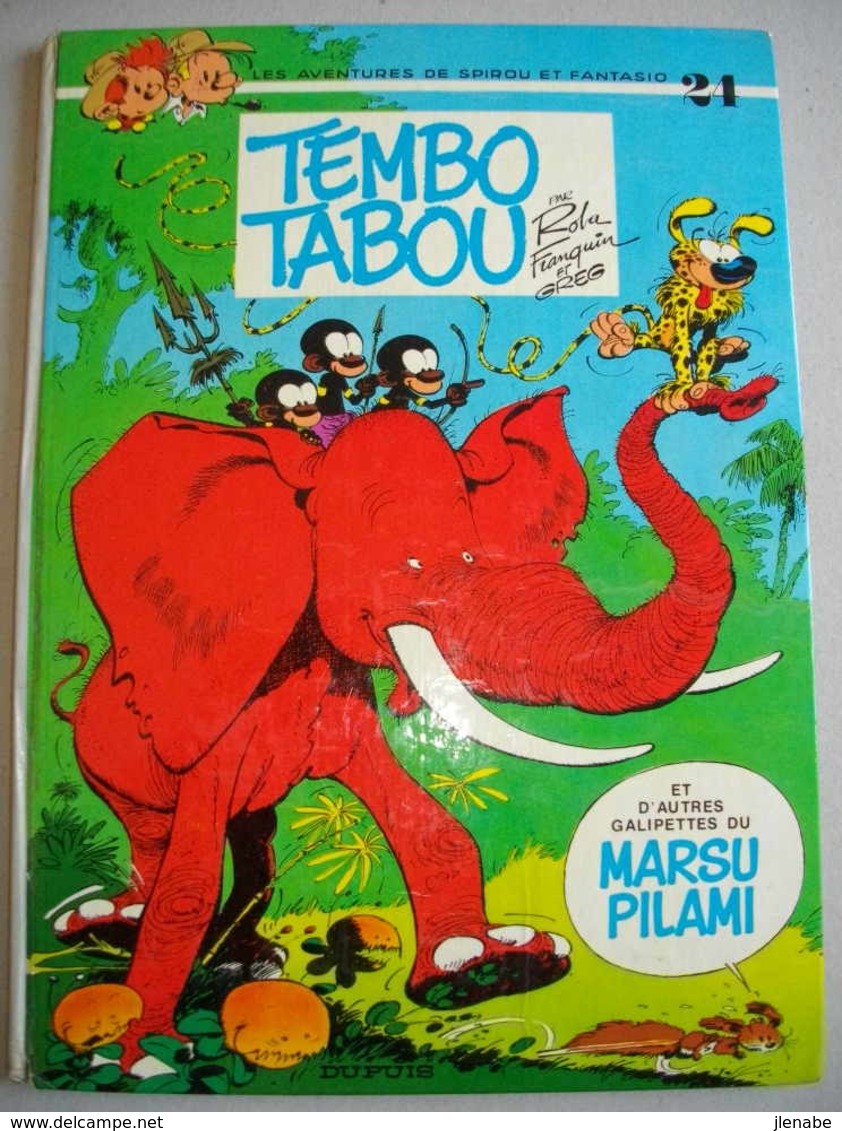 Spirou & Fantasio N° 24 Tambo Tabou EO 1974 Par FRANQUIN GREG ROBA - Spirou Et Fantasio