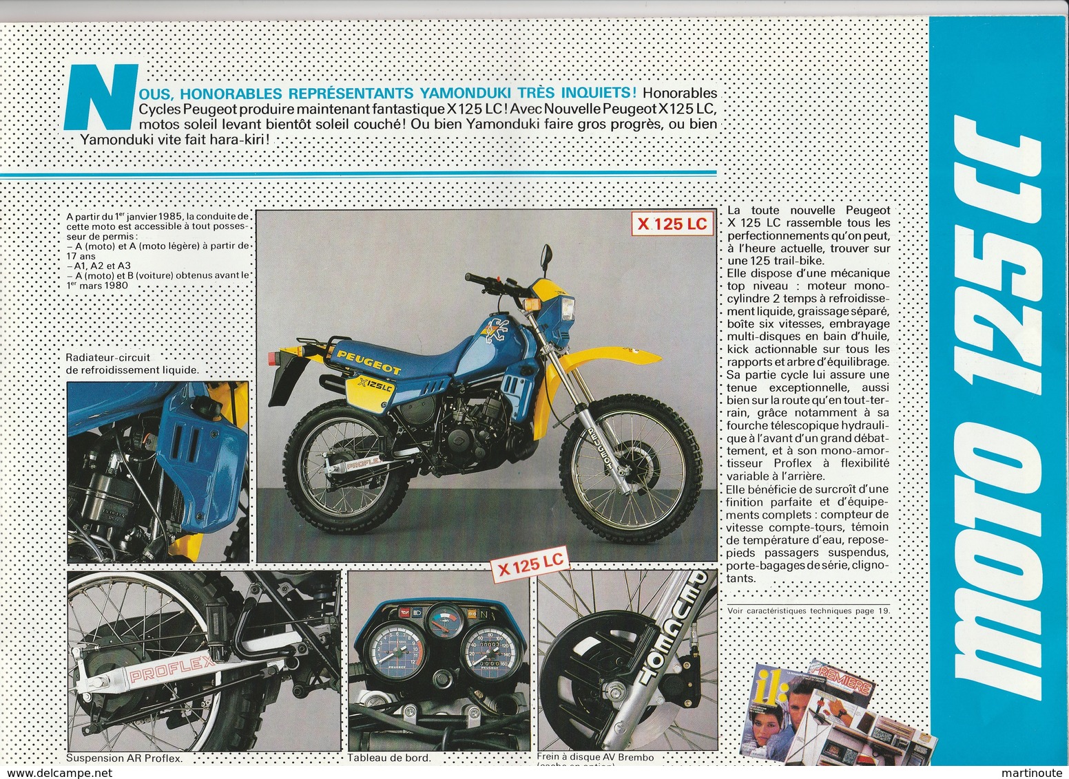 Très beau catalogue de cyclomoteurs PEUGEOT année 1985