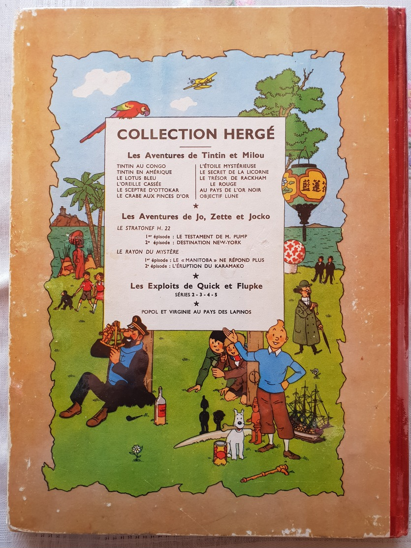 TINTIN OBJECTIF LUNE EO FRANCAISE B8 ©1953 - Tintin