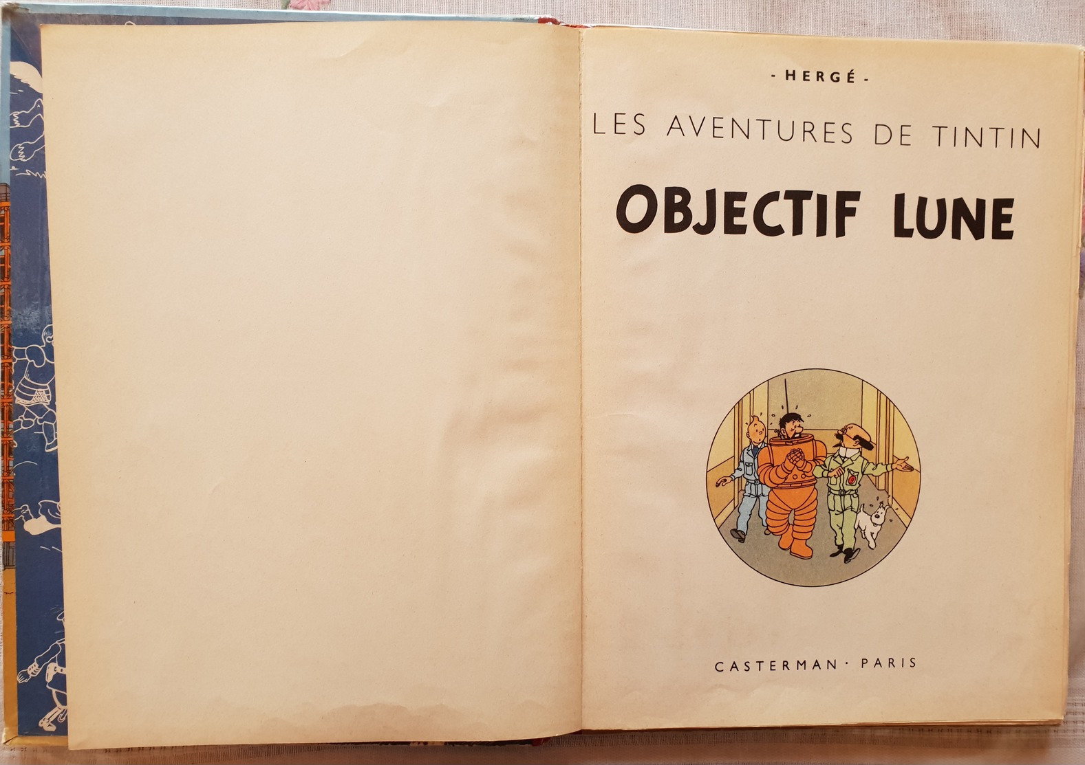 TINTIN OBJECTIF LUNE EO FRANCAISE B8 ©1953 - Tintin