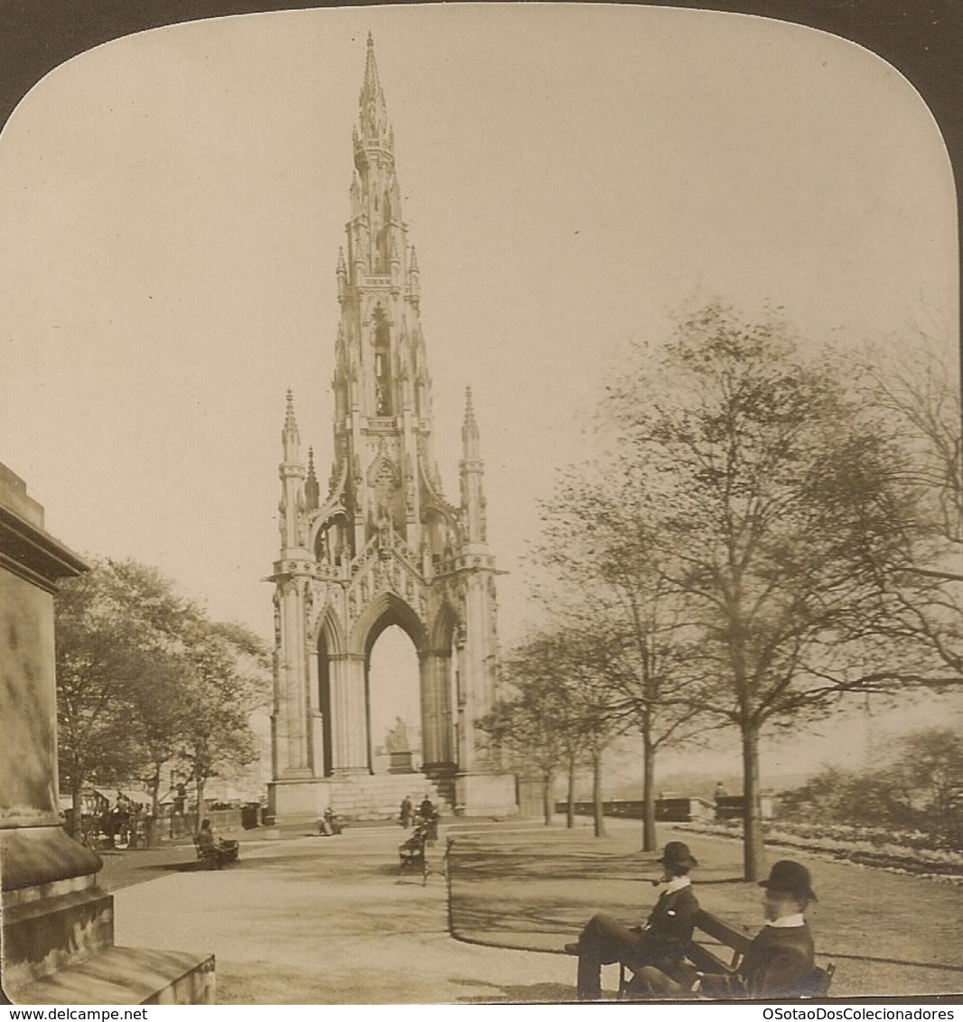 STEREO Scotland - Stereoscopic Edinburgh - The Scott Monument - H. C. WHITE CO PUBLISHERS - Stereoscoopen