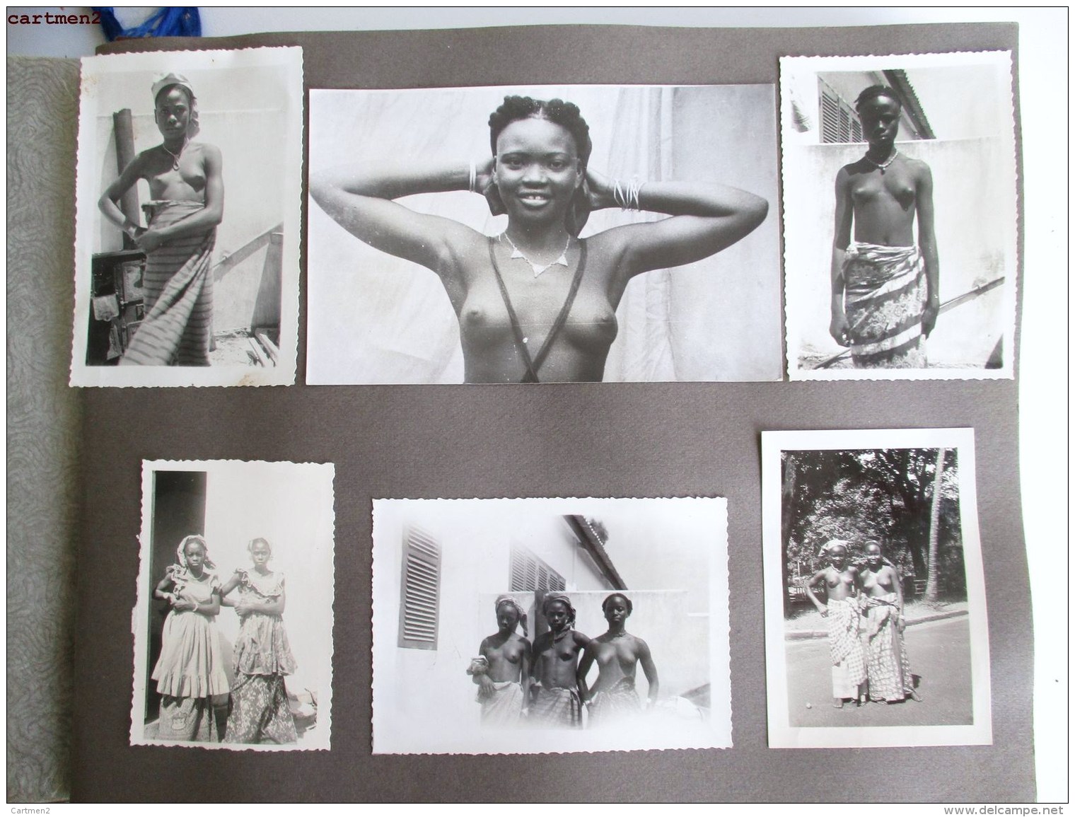 ALBUM 160 PHOTOGRAPHIES AFRIQUE EROTISME CONAKRY CONSTUCTION DRAGUE GEOMETRE CHASSE SCAPHANDRIER FOTOBA TAMARA EROTICISM - Afrika