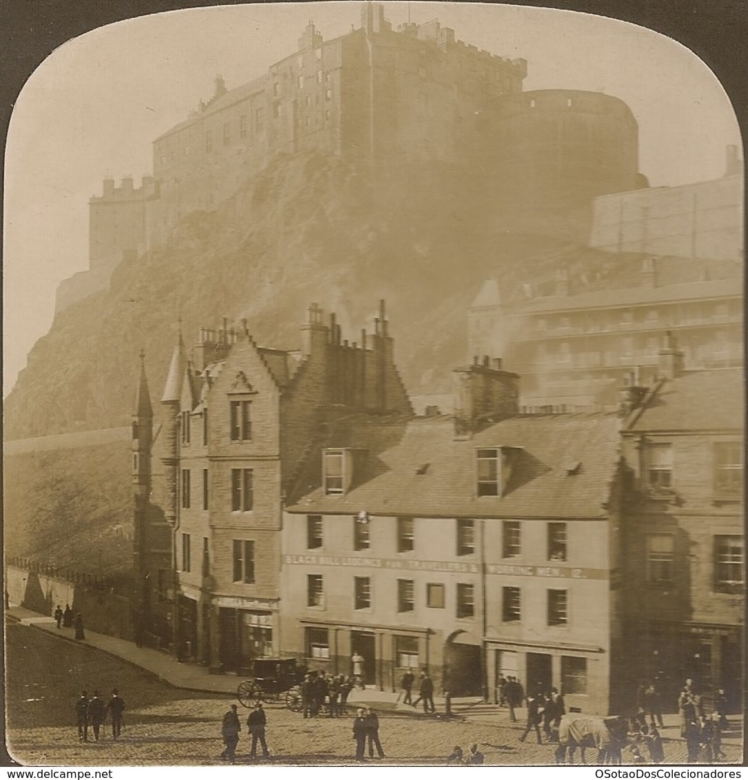 STEREO Scotland - Stereoscopic Edinburgh - Edinburgh Castle From The Grass Market - H. C. WHITE CO PUBLISHERS - Stereoscoopen