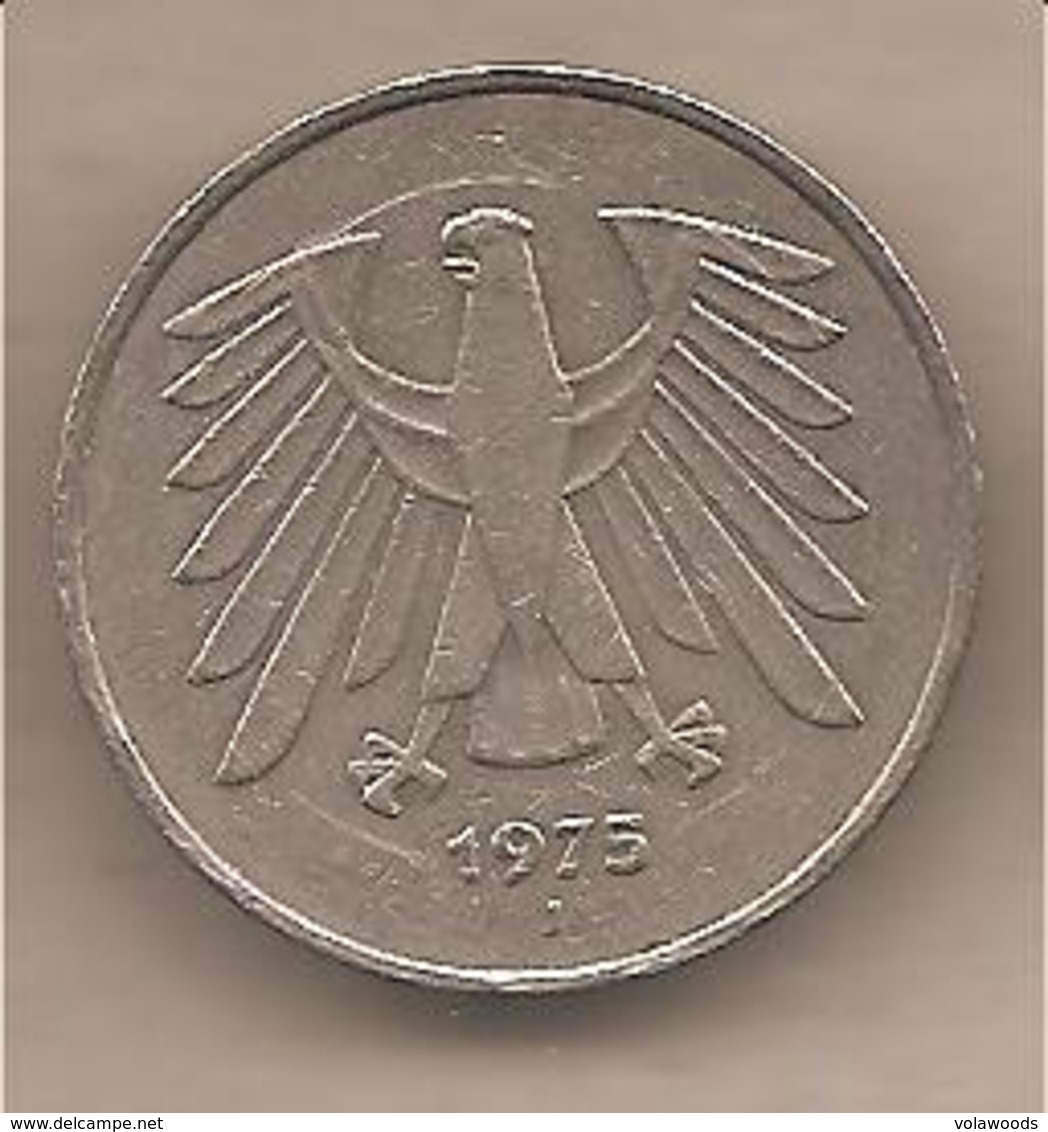 Germania - Moneta Circolata Da 5 Marchi - 1975 Zecca J - 5 Mark