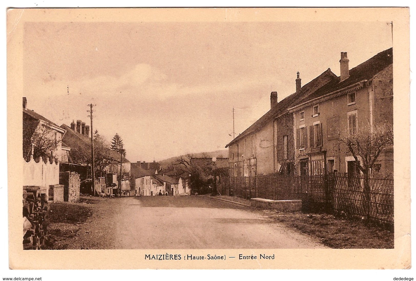 MAIZIERES.(HAUTE-SAONE).ENTREE NORD.(CARTE PAS COURANTE) - Autres & Non Classés