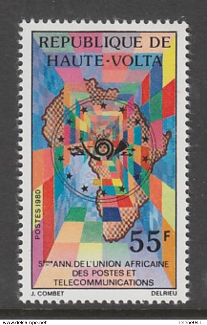 TIMBRE NEUF DE HAUTE-VOLTA - 5E ANNIVERSAIRE DE L'UNION AFRICAINE DES POSTES ET TELECOMMUNICATIONS N° Y&T 534 - Poste