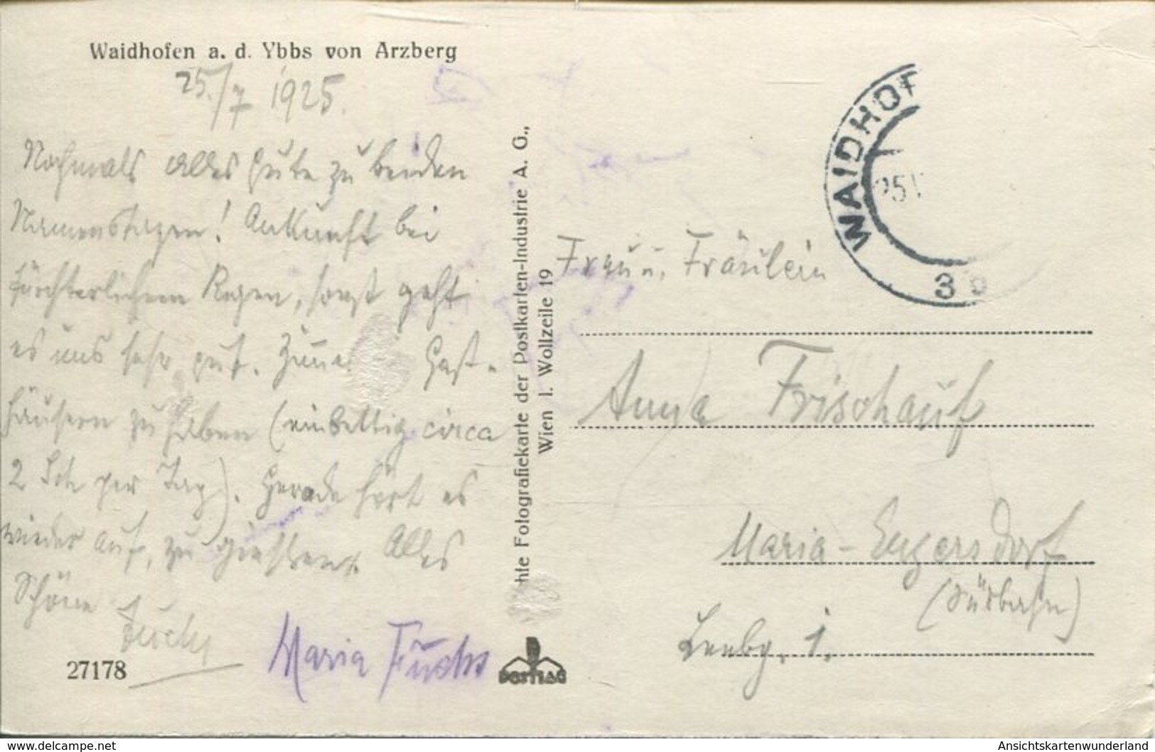 005584  Waidhofen A. D. Ybbs Von Arzberg  1925 - Waidhofen An Der Ybbs