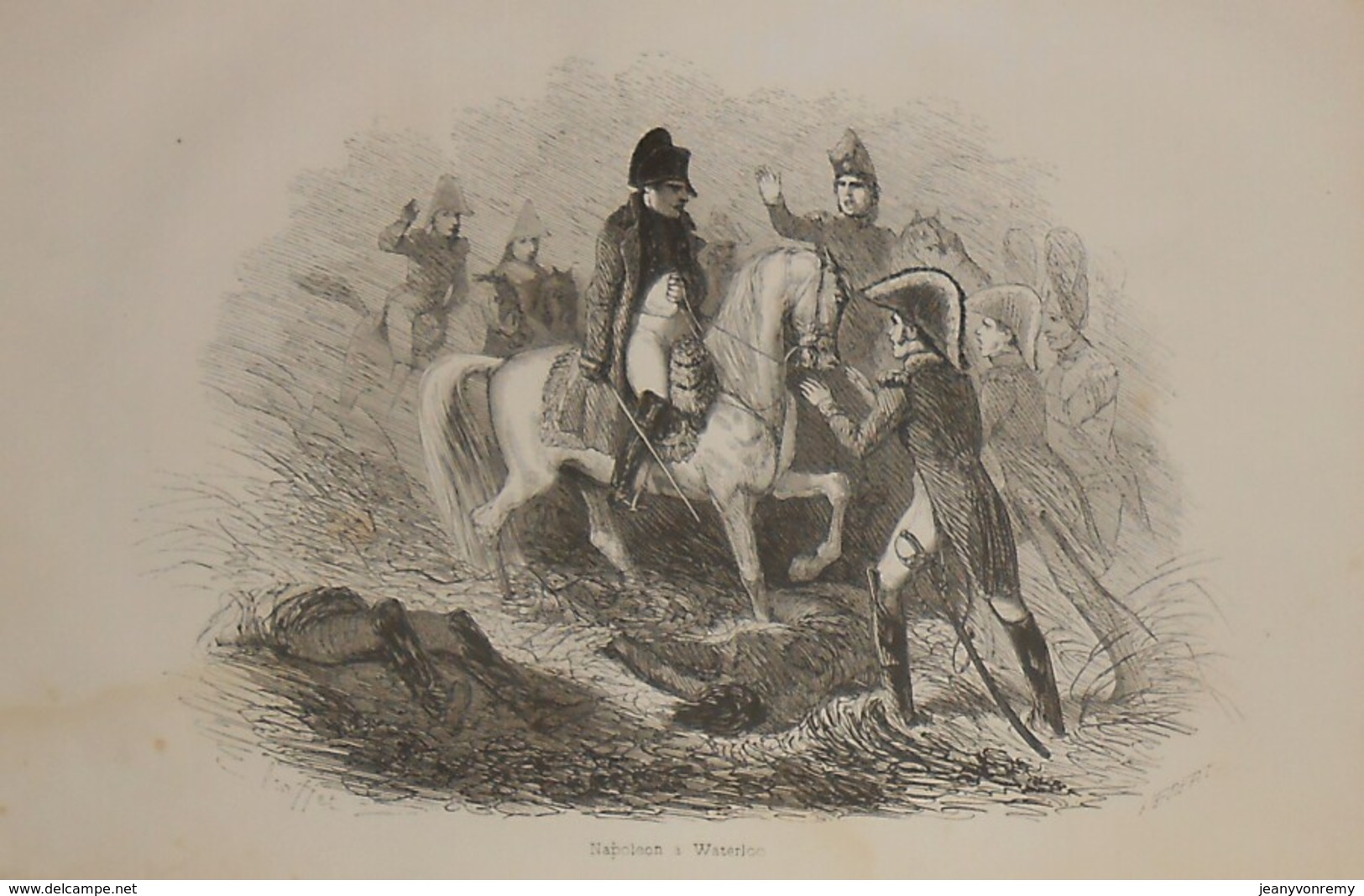 Napoléon à Waterloo. 1839 - Prenten & Gravure