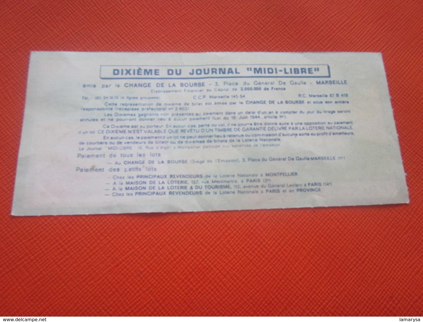 JOURNAL MIDI LIBRE- Année 1976-Billet De La Loterie Nationale+Vignette Du Zodiaque-SAGITTAIRE-- - Billets De Loterie