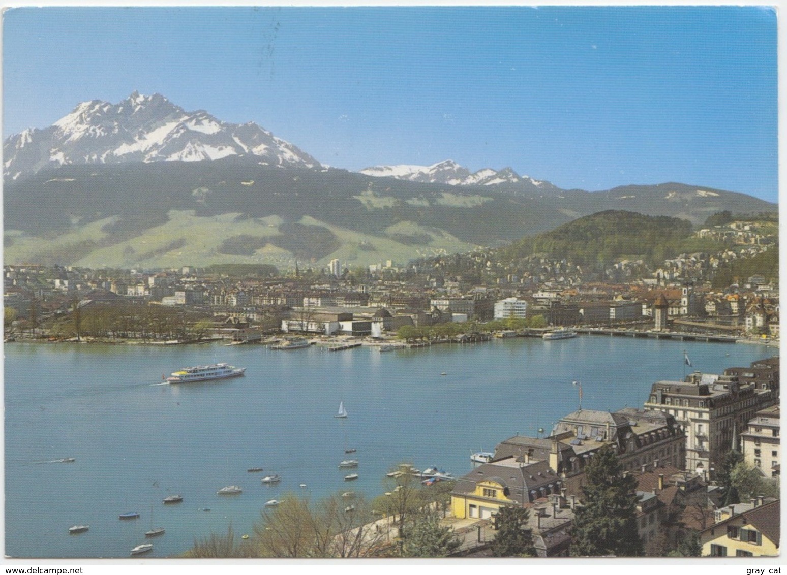 Luzern Mit Pilatus, Lucerne And The Pilate, Switzerland, 1981 Used Postcard [21933] - Lucerne