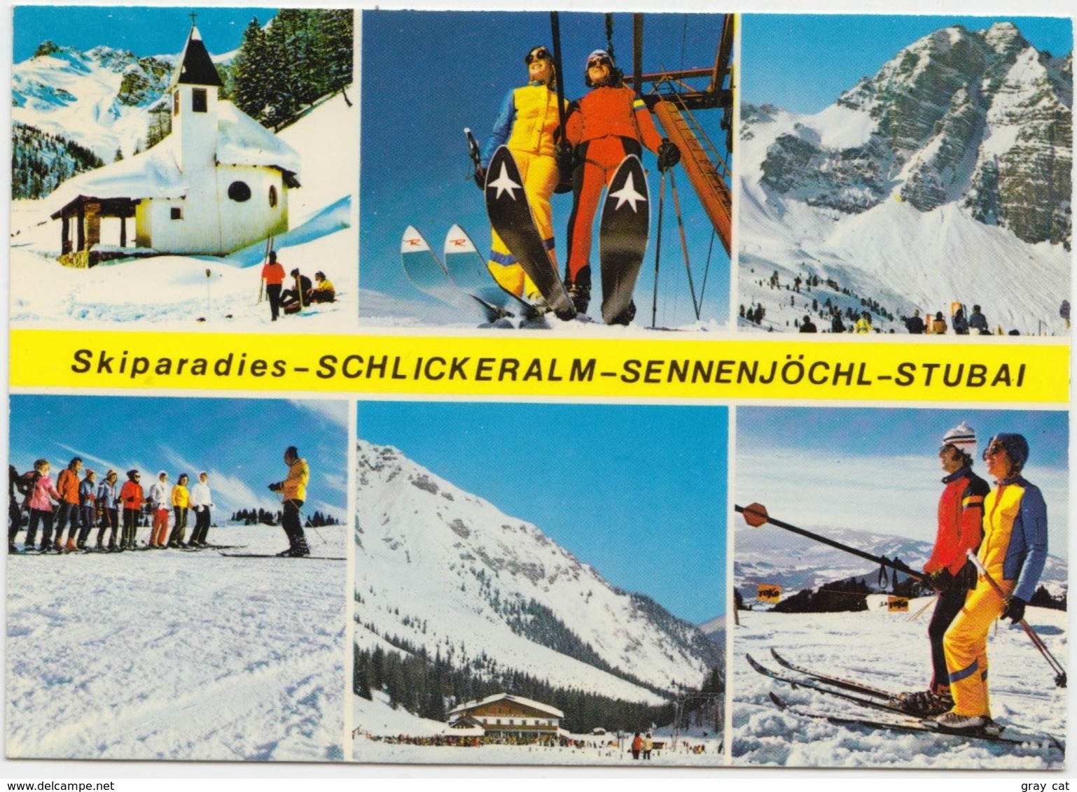 Skiparadies - SCHLICKERLAM - SENNENJOCHL - STUBAI, Austria, 1981 Used Postcard [21934] - Other & Unclassified