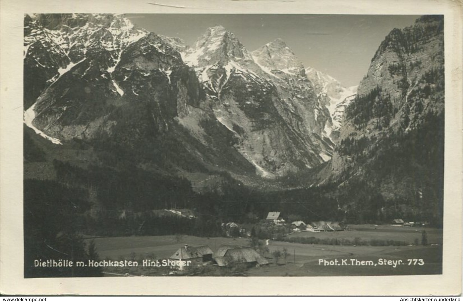 005599  Hinterstoder - Dietlhölle M. Hochkasten  1929 - Hinterstoder