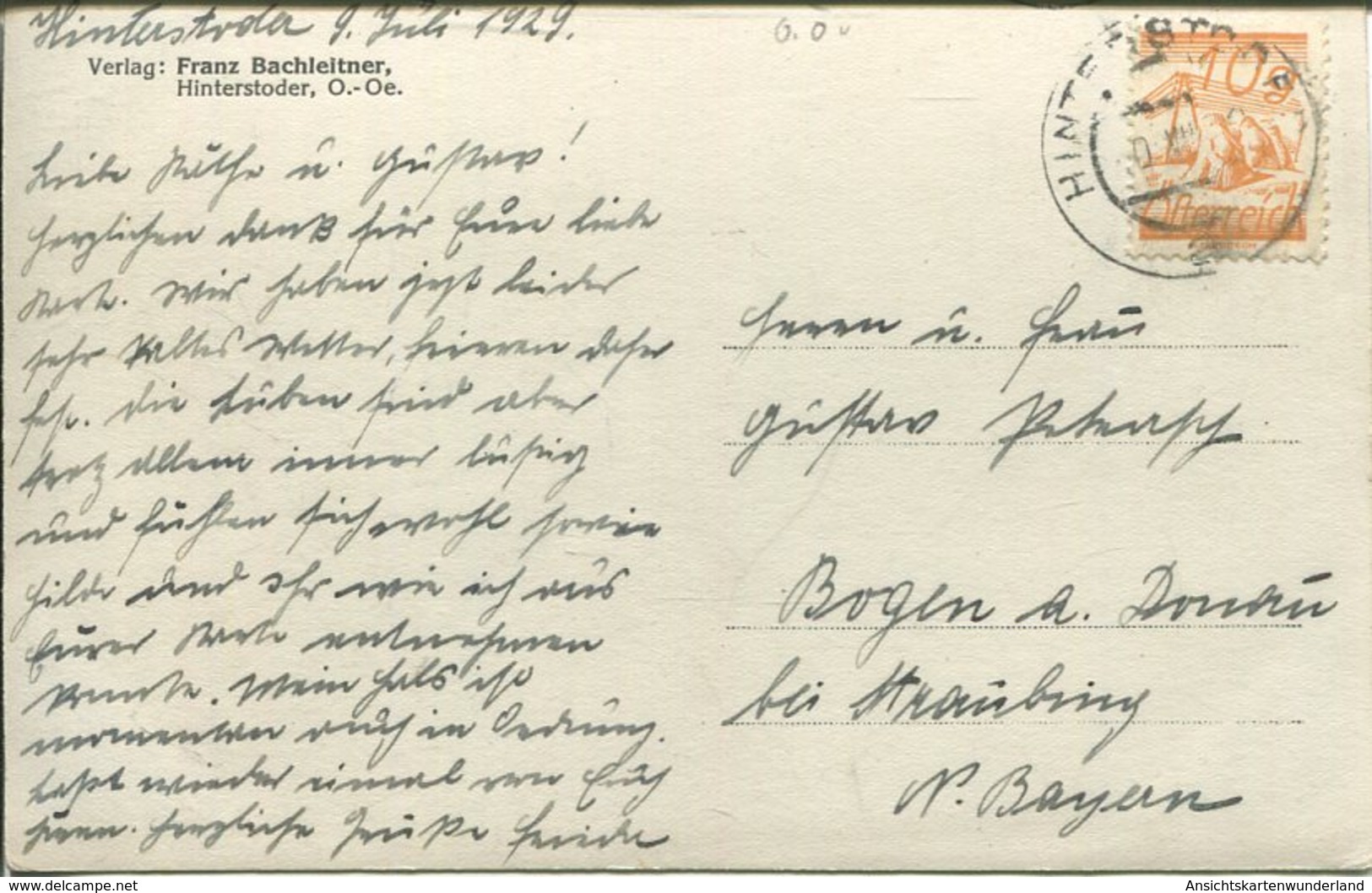 005599  Hinterstoder - Dietlhölle M. Hochkasten  1929 - Hinterstoder