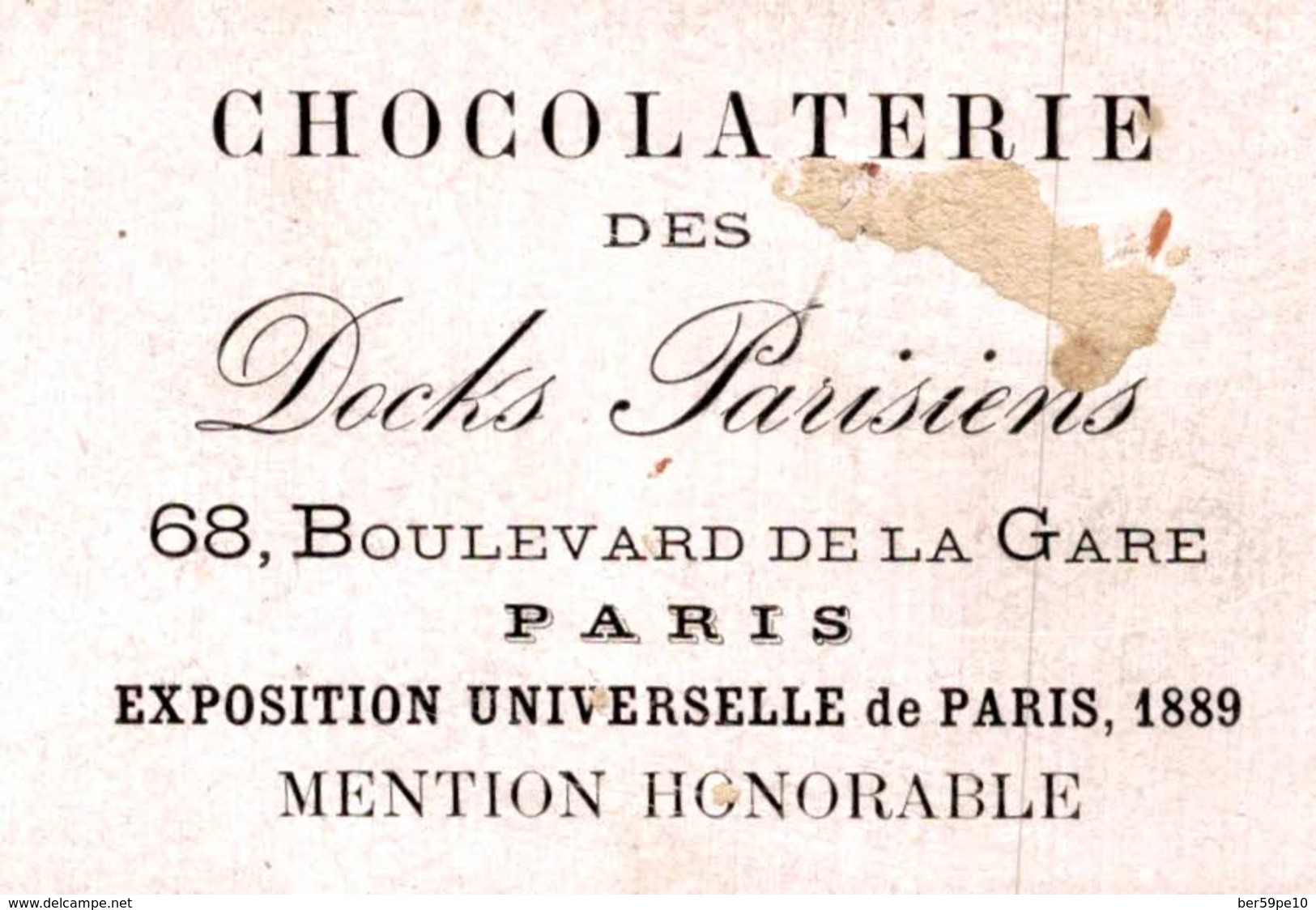 CHROMO  CHOCOLATERIE DES DOCKS PARISIENS PARIS   PARIS PANORAMA - Autres & Non Classés