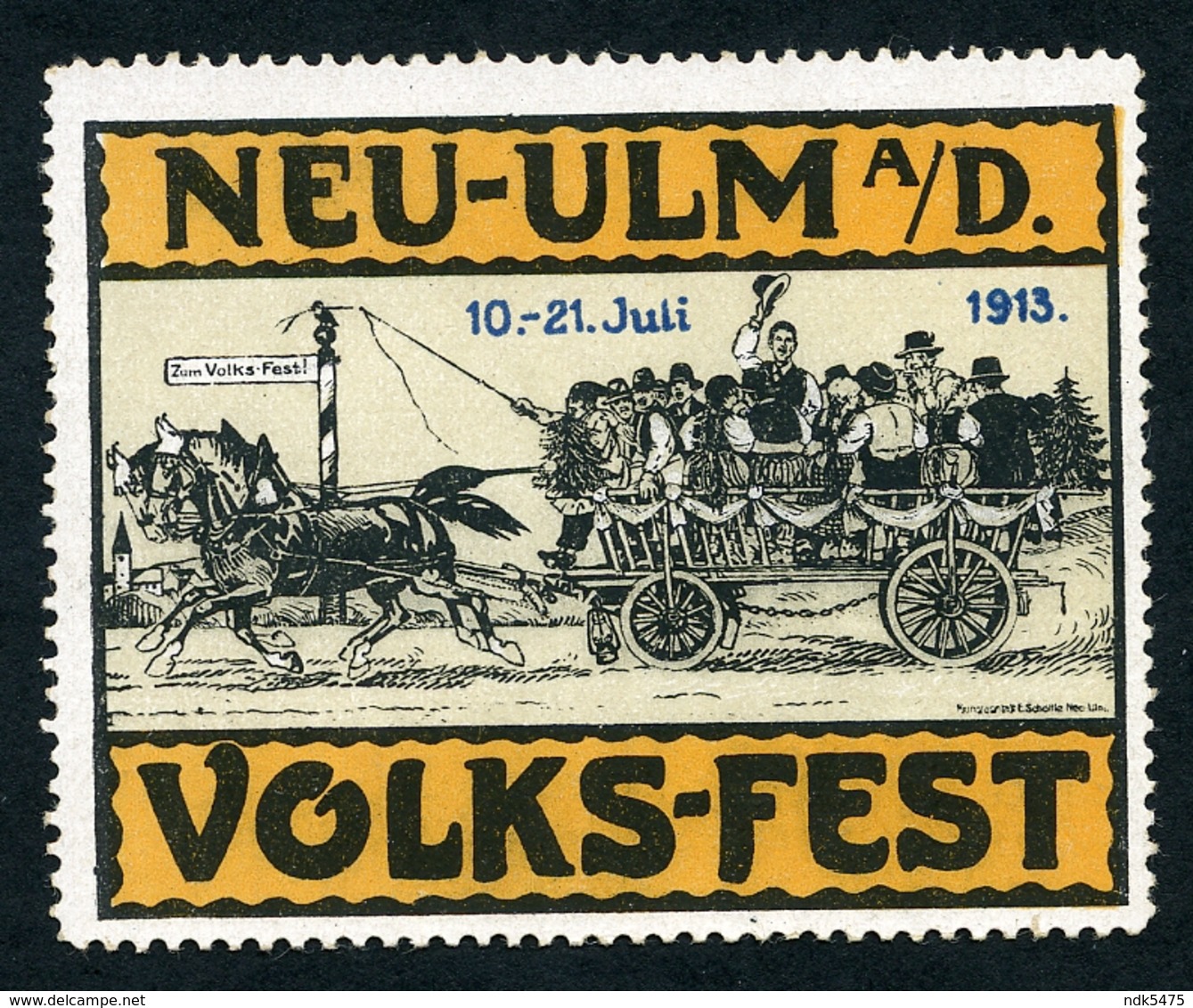 CINDERELLA : NEU-ULM VOLKS-FEST 1913 - Cinderellas