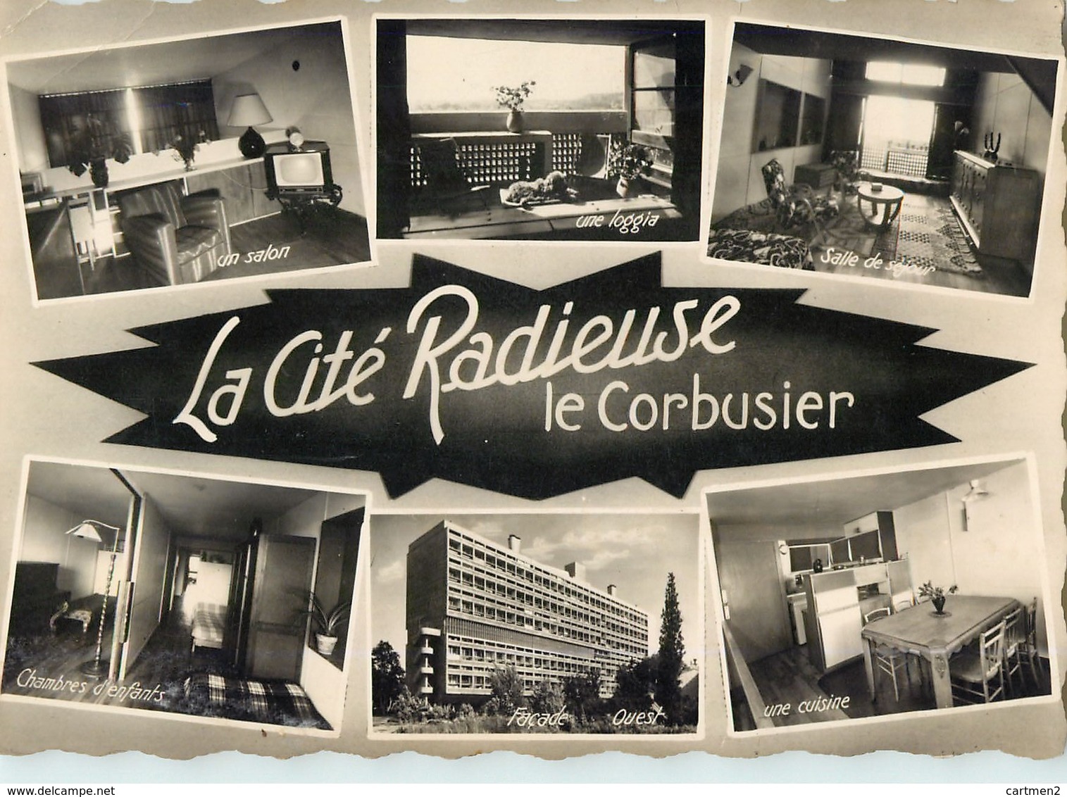 MARSEILLE MULTIVUES LA CITE RADIEUSE LE CORBUSIER SALON LOGGIA SALLE DE SEJOUR CHAMBRES D'ENFANTS CUISINE 13 - Unclassified