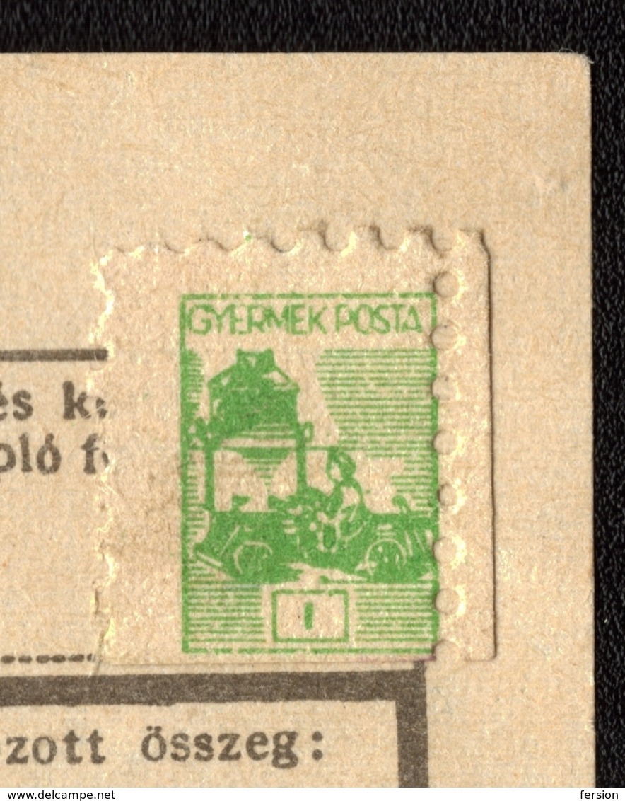 Post Office - CHILDREN POST OFFICE / Telegraph Telegram MONEY Order FORM - Inland / HUNGARY 1960's - Parcel Post - Pacchi Postali