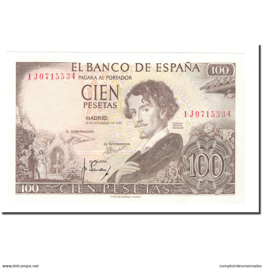 Billet, Espagne, 100 Pesetas, 1970, 1965-11-19, KM:150, SPL - 100 Peseten