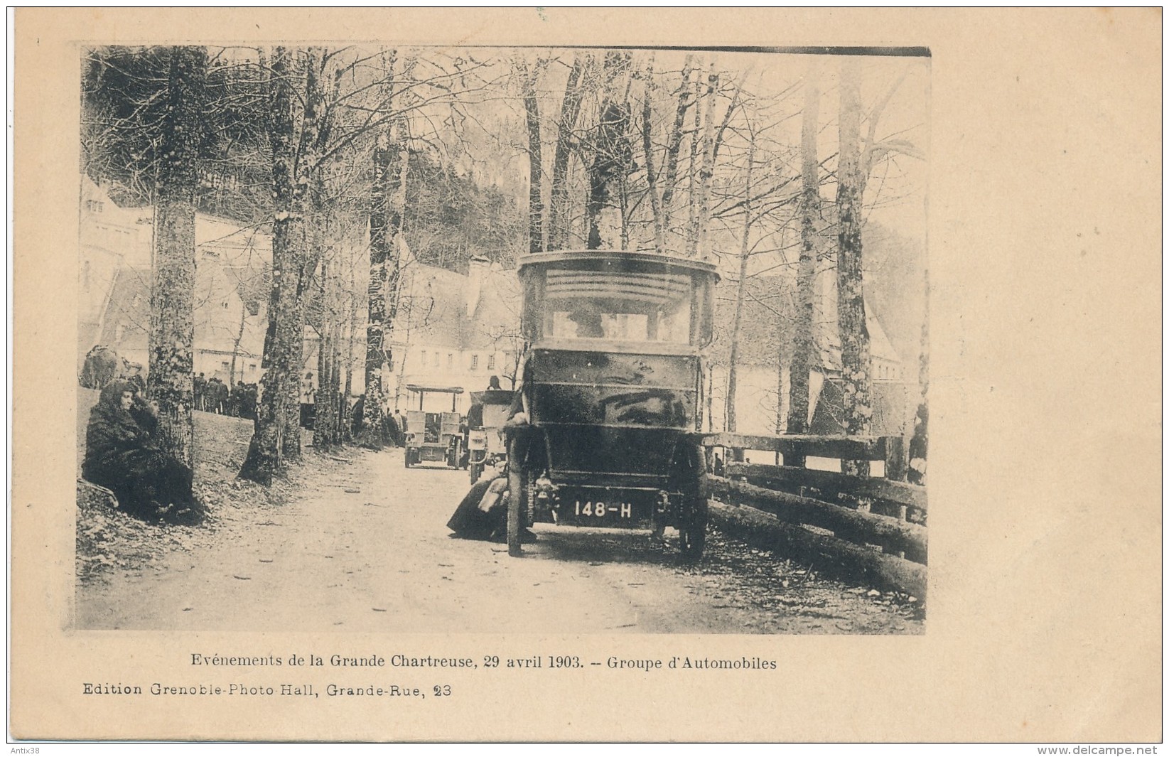 H149 - Evènements De La Grande Chartreuse - Isère - 29 Avril 1903 -  Groupe D'automobiles - Other & Unclassified