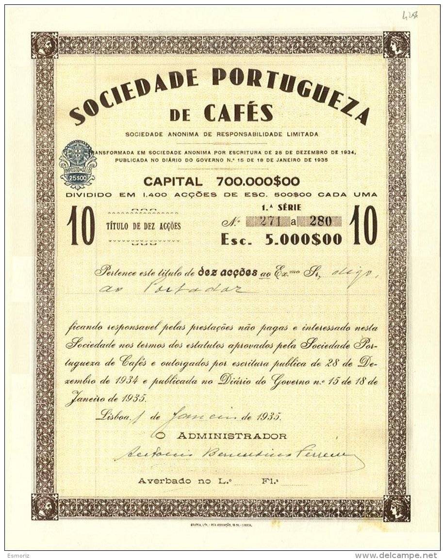 PORTUGAL, Acções &amp; Obrigações, F/VF - Neufs