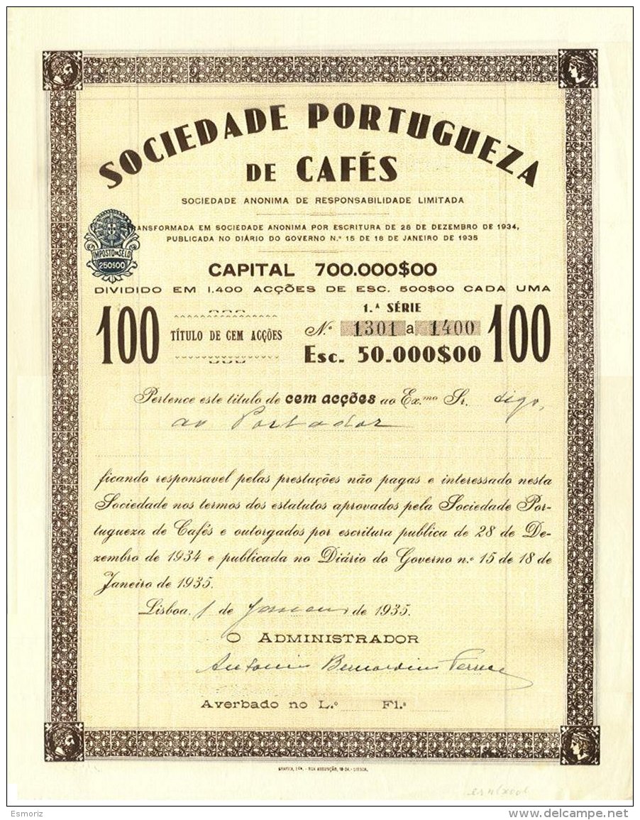 PORTUGAL, Acções &amp; Obrigações, F/VF - Neufs