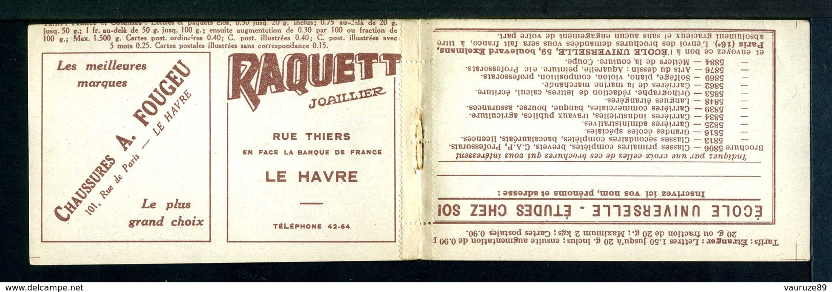 Carnet Jeanne D'ARC N°257 - Couverture Vide - Série Le HAVRE - Nombreux Thèmes Exposition Philatélique - Andere & Zonder Classificatie