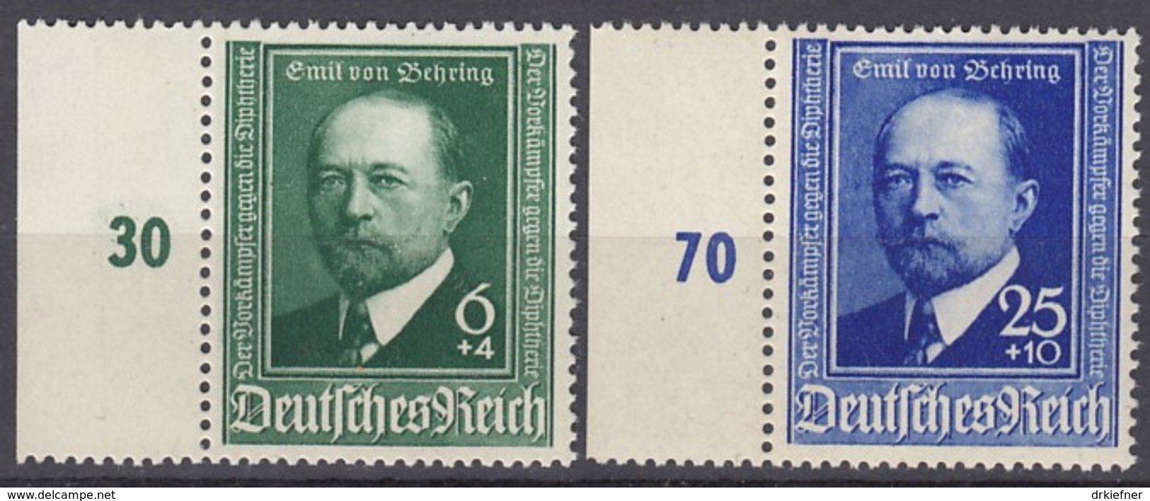 DR 760-761, Mit Linkem Rand, Postfrisch **, Emil Von Behring 1940 - Unused Stamps