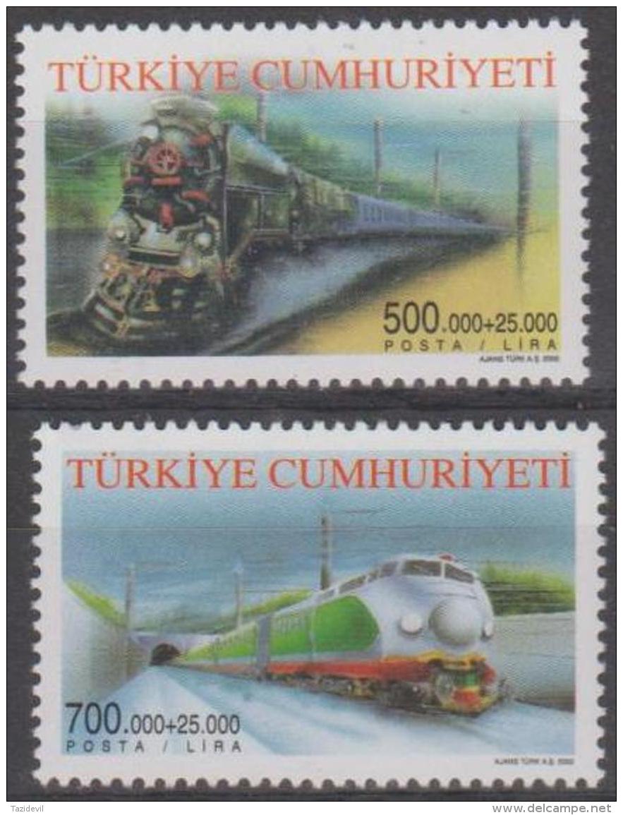 TURKEY - 2002 Trains. Scott B270-271. MNH ** - Unused Stamps