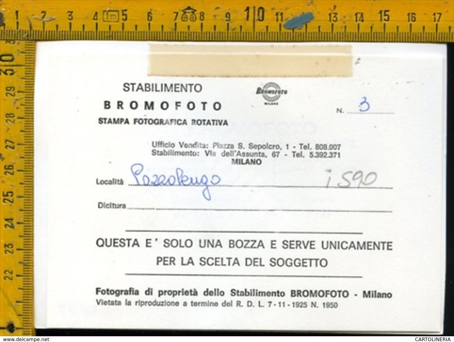 Brescia Pozzolengo ( Carta Fotografica Fine ) - Brescia