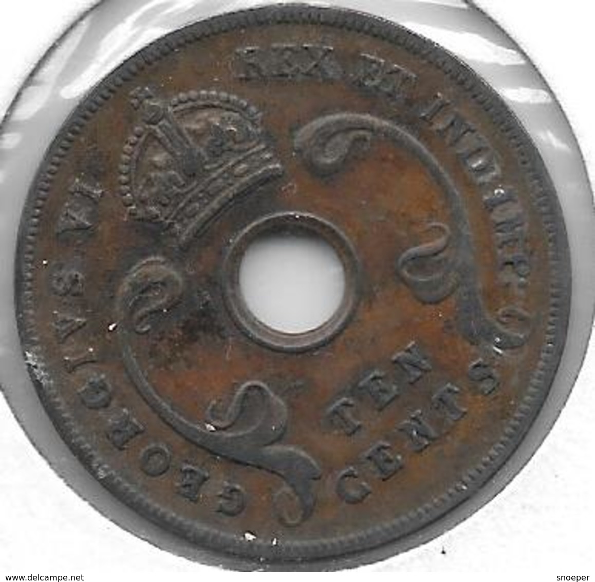 *east Africa 10 Cents 1937    Km 26.1   Vf+ - Colonie Britannique