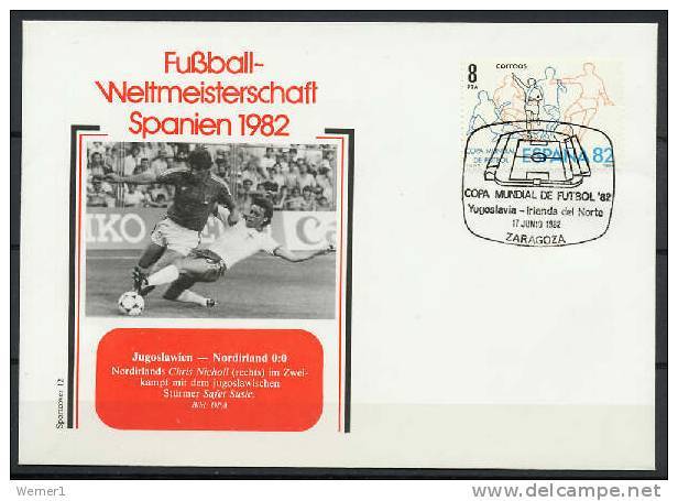 Spain 1982 Football Soccer World Cup 3 Covers Match Austria-Chile, Czechoslovakia-Kuwait, Yugoslavia-N.Ireland June 17 - 1982 – Espagne