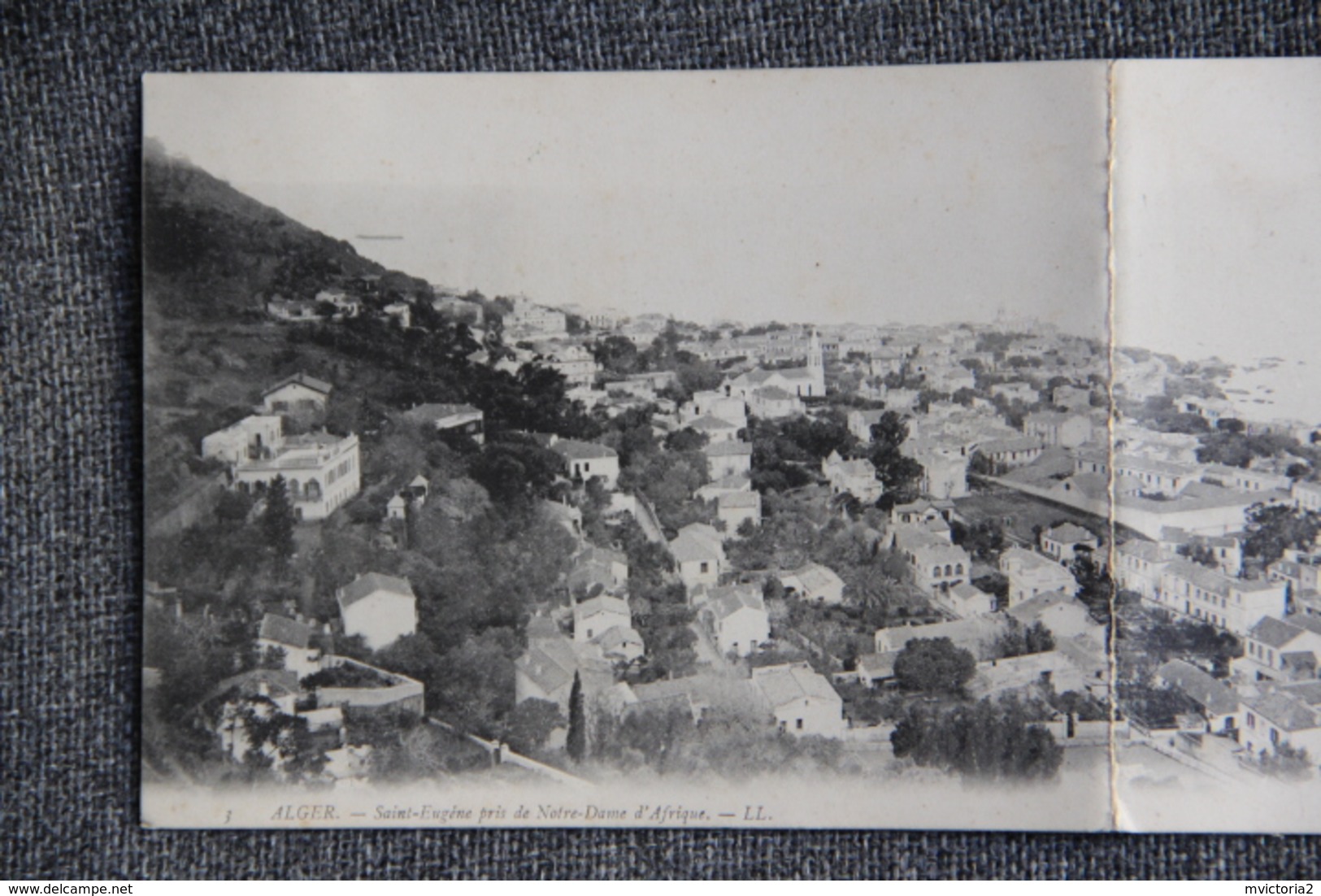 ALGERIE - ALGER, Carte Panoramique : Saint EUGENE Pris De Notre Dame D'AFRIQUE. - Algerien